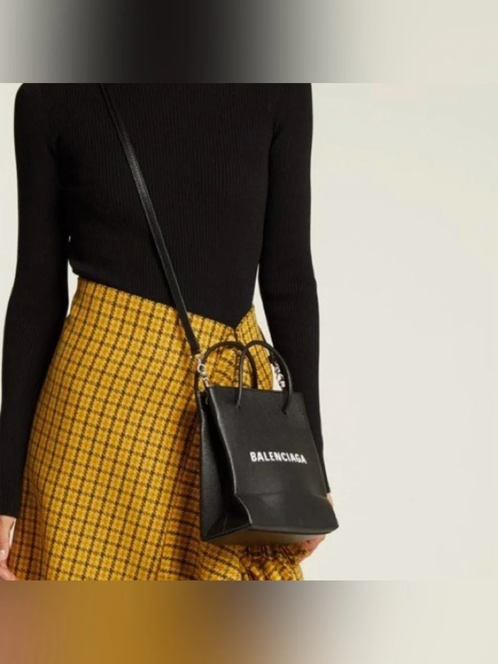 $1150 Balenciaga by Demna Logo Crossbody Mini Tote Bag